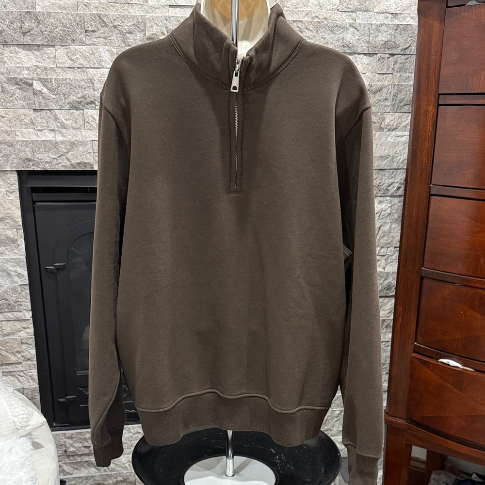 Men’s Brown Abercrombie YPB neoKNIT MAX Half-Zip